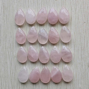 Rose Quartz Water Drop Pendants DIY Jewelry 20pcs