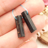 Tourmaline Irregular Stone Earring Beads 17x5mm