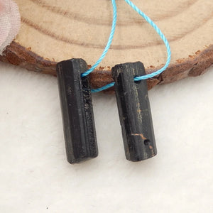 Tourmaline Irregular Stone Earring Beads 17x5mm