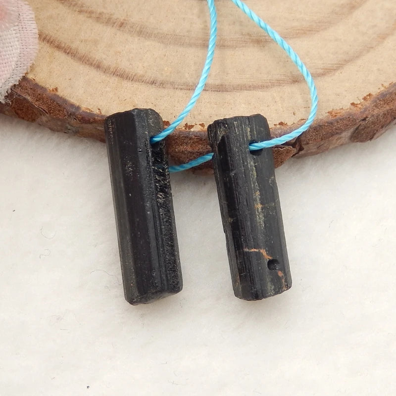 Tourmaline Irregular Stone Earring Beads 17x5mm