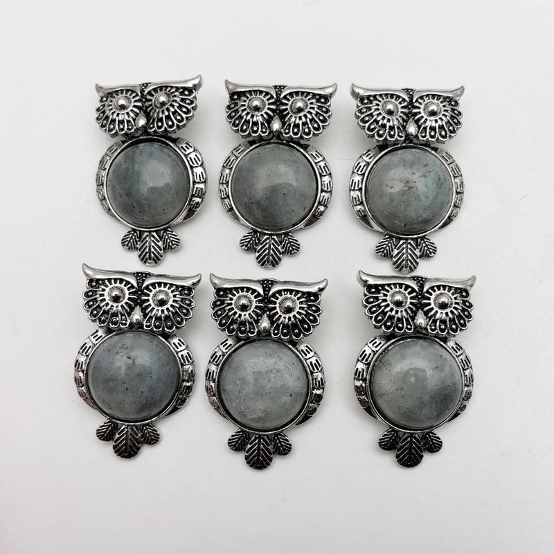 Retro ShimmerStone Owl pendant Necklace 12pcs/lot