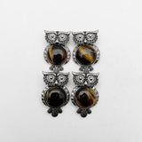 Retro Tigereye Owl pendant Necklace for jewelry making 12pcs/lot