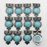 Turquoise Owl Pendant Necklace for Jewelry Making