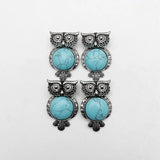 Turquoise Owl Pendant Necklace for Jewelry Making