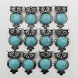 Turquoise Owl Pendant Necklace for Jewelry Making