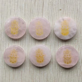 Natural Stone Palm Pattern Pendant for Jewelry Making 6pcs/lot