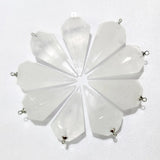 Crystal Stone Pyramid Shape Pendants 6pcs for DIY Necklace Making