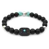 Wooden Flower Charm Beads 8mm Natural Stones Bead Bracelet