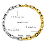 Silver Clavicle Chain Wide Choker Necklace