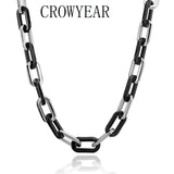 Silver Clavicle Chain Wide Choker Necklace