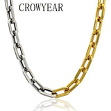 Silver Clavicle Chain Wide Choker Necklace
