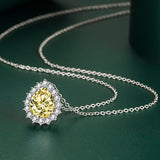 925 Silver Zircon Gemstone Pendant Necklace for Women