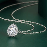 925 Silver Zircon Gemstone Pendant Necklace for Women