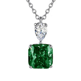 925 Silver Necklace with Zircon Geometric Pendant for Women