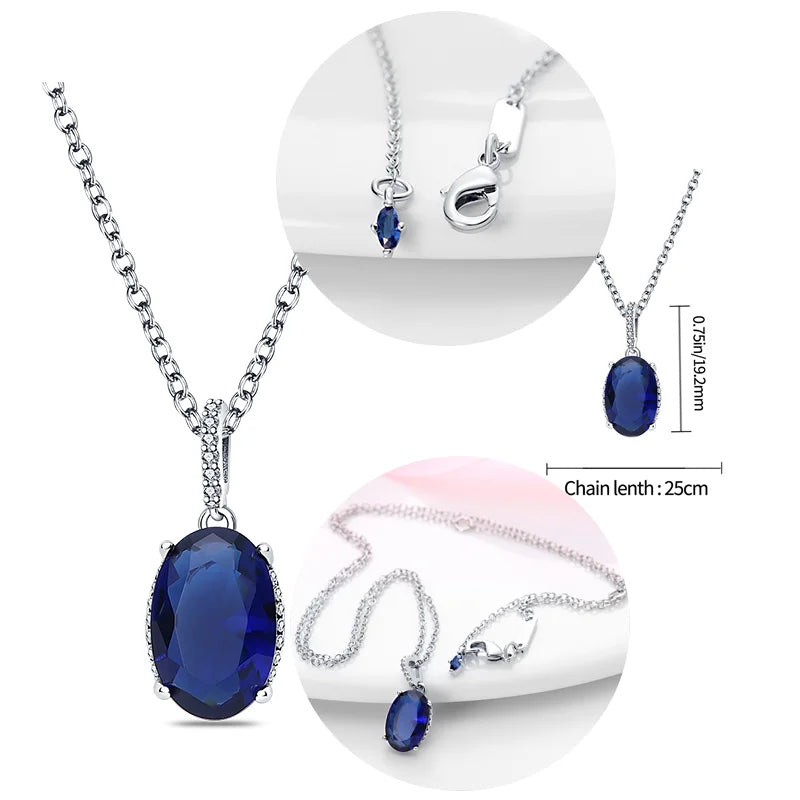 925 Sterling Silver Necklace O Shape Pendant Charm Beads DIY High Jewelry