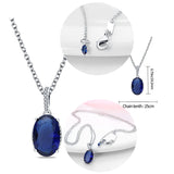 925 Silver O Shape Multicolor Pendant Charm Necklace
