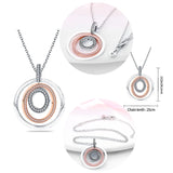925 Silver O Shape Multicolor Pendant Charm Necklace