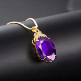 Zircon Gemstone Necklace 925 Silver Wedding Jewelry