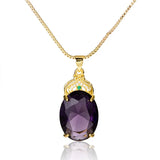 Zircon Gemstone Necklace 925 Silver Wedding Jewelry
