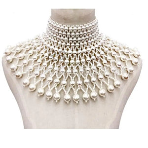Pearl Wedding Dress Shoulder Chain Necklace