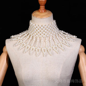 Pearl Wedding Dress Shoulder Chain Necklace