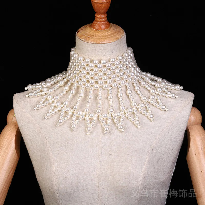 Pearl Wedding Dress Shoulder Chain Necklace