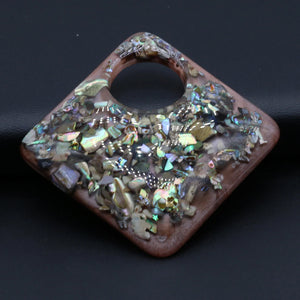 Shell Gravel Resin Pendant for Necklaces