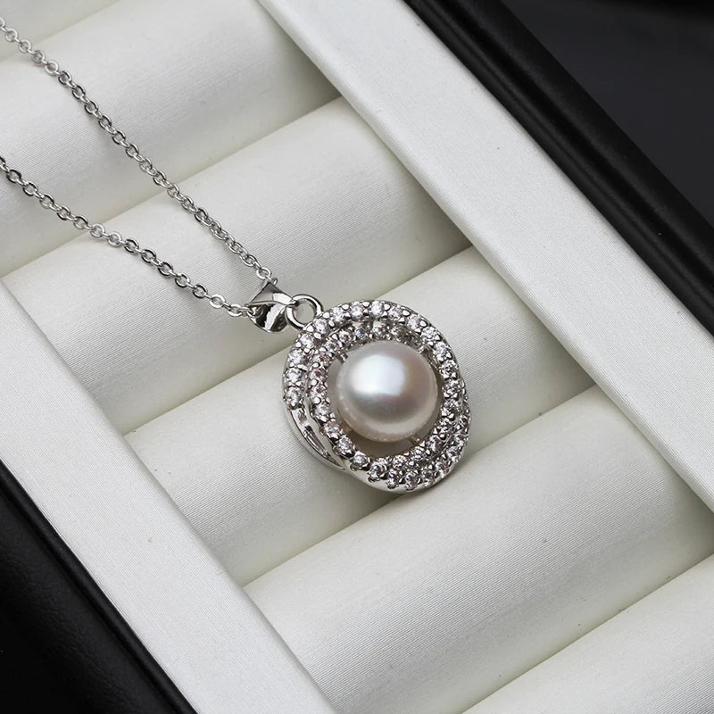 Freshwater Pearl Pendant Necklace for Women Wedding