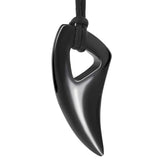 Titanium Steel Wolf Tooth Necklace Animal Pendant Jewelry for Men
