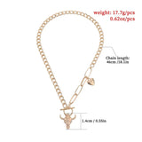 Bull Head Pendant Necklace Women Creative Jewelry Ladies Party