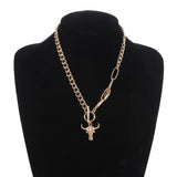 Bull Head Pendant Necklace Women Creative Jewelry Ladies Party