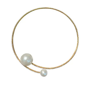 Pearl Rhinestone Choker Necklace Women Jewelry