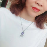 Faceted Crystal Pendant Necklace for Women