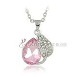 Faceted Crystal Pendant Necklace for Women