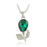 Faceted Crystal Pendant Necklace for Women