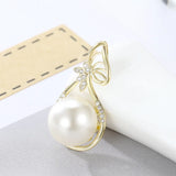 925 Silver Pearl Zircon Necklace for Women