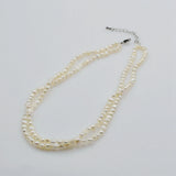 Natural Pearl Necklace Double Layer Engagement Jewelry