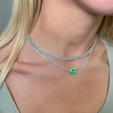 Neon Pink Heart Pendant Necklace Geometric CZ Cuban Chain Bling Jewelry