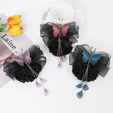 Net Bag Butterfly Hair accessories Women Nurse Hair Net Hairpin