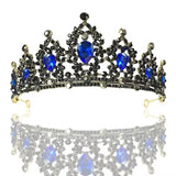 Silver Rhinestone Flower Hair Crown Tiara for Women Bride