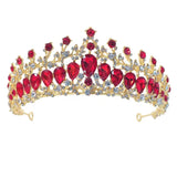 Silver Rhinestone Flower Hair Crown Tiara for Women Bride
