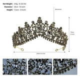 Silver Rhinestone Flower Hair Crown Tiara for Women Bride