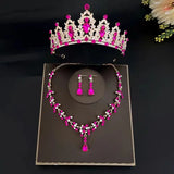 Silver Rhinestone Flower Hair Crown Tiara for Women Bride