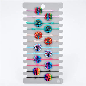Acrylic Tree of Life Charm Bracelets Set Women Adjustable Unicorn Wristband