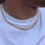 5mm Cuban Chain Necklace Stainless Steel Men Jewelry Gift