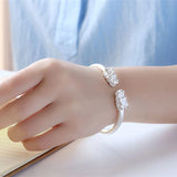 925 Silver Bangle Double Lead Bracelet Jewelry