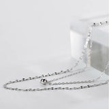 925 Silver Bead Pendant Necklace for Women