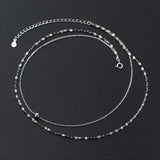 925 Silver Bead Pendant Necklace for Women