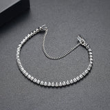 925 Silver CZ Charm Bracelet for Women Girl Party Gift Jewelry