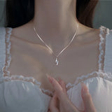 925 Silver Lightning Necklace Chain Wedding Jewelry